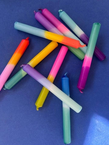 Mini Dip Dye Candles - bundle of 10