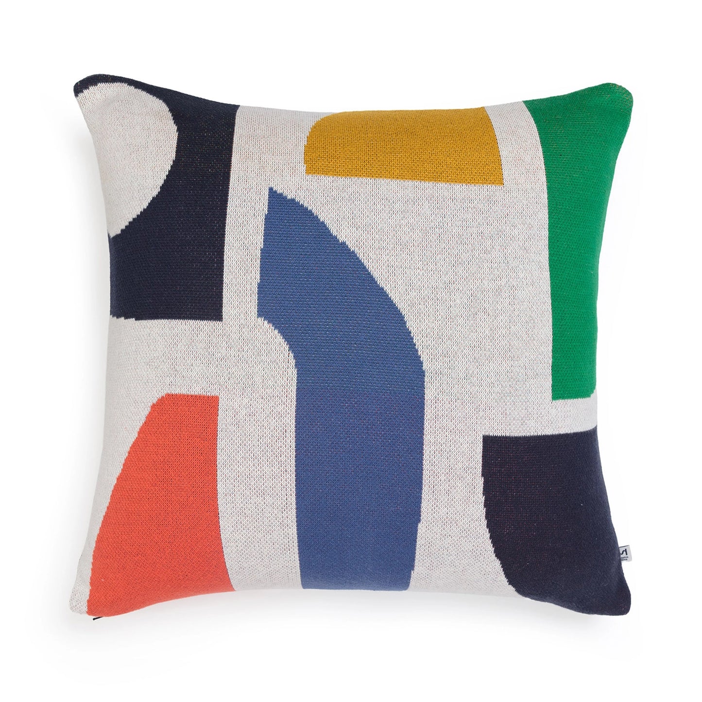 Cotton Knit Throw Pillow/Cushion in Bruten Green