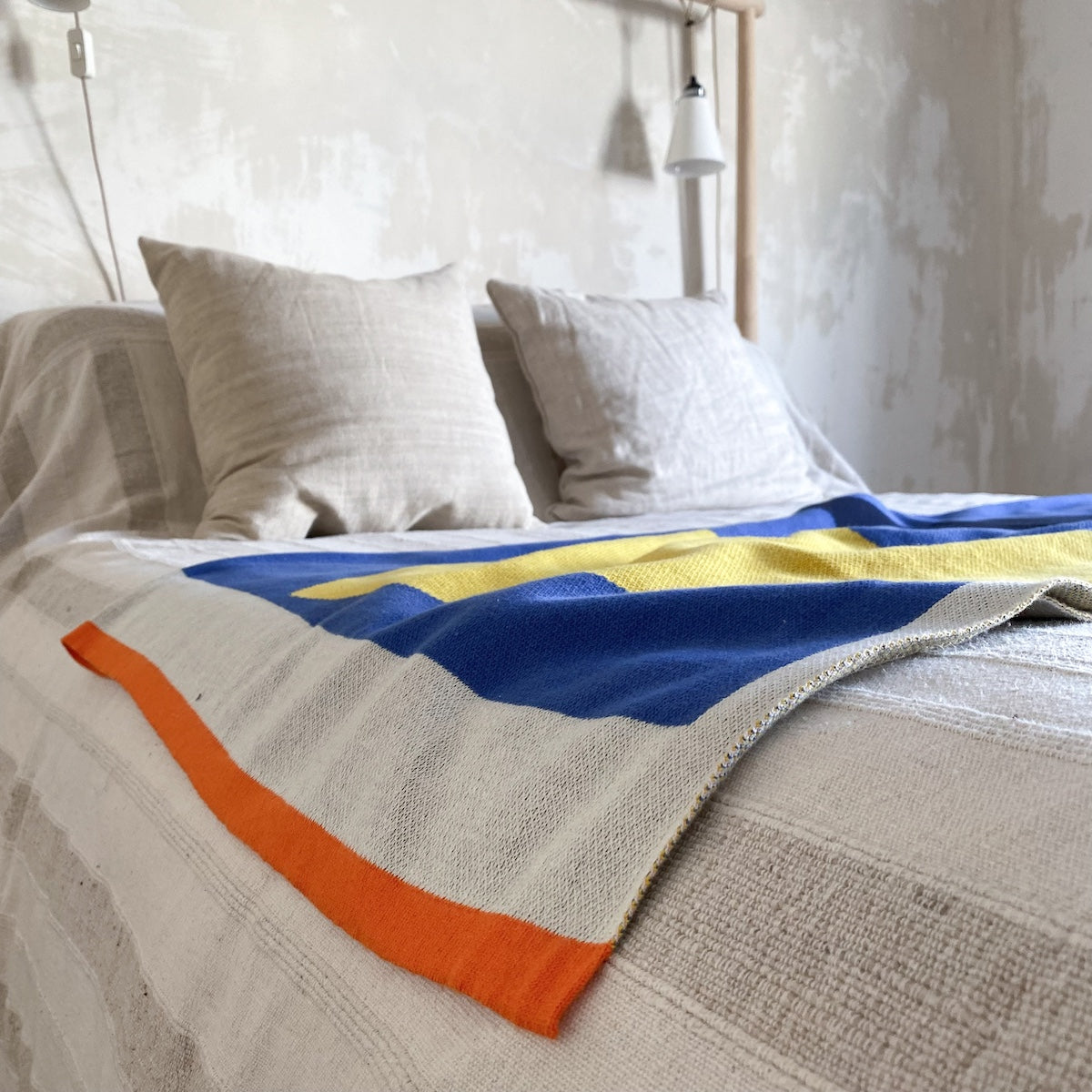 Orbi Cobalt Cotton Throw