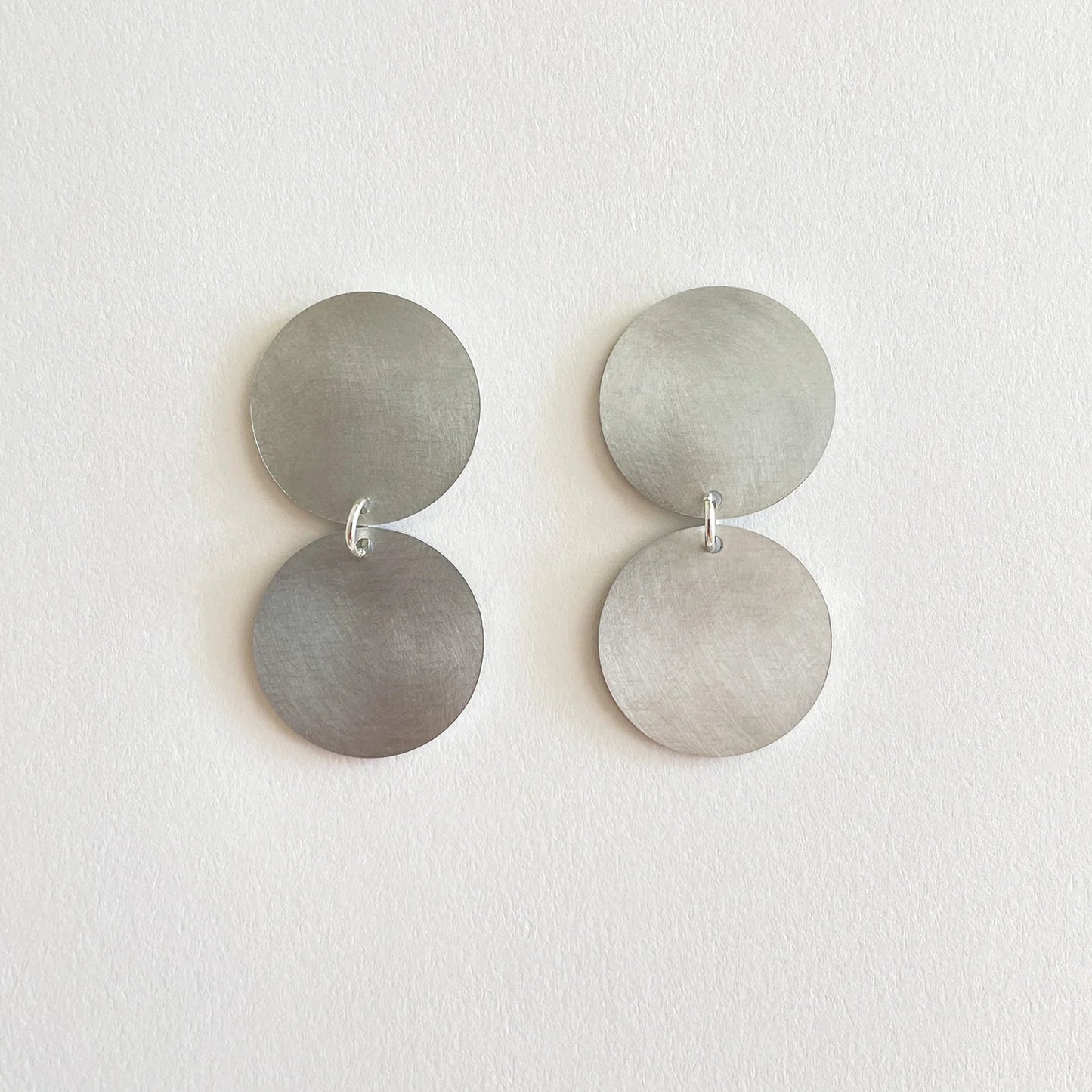 Double Dot Earrings in Aluminium