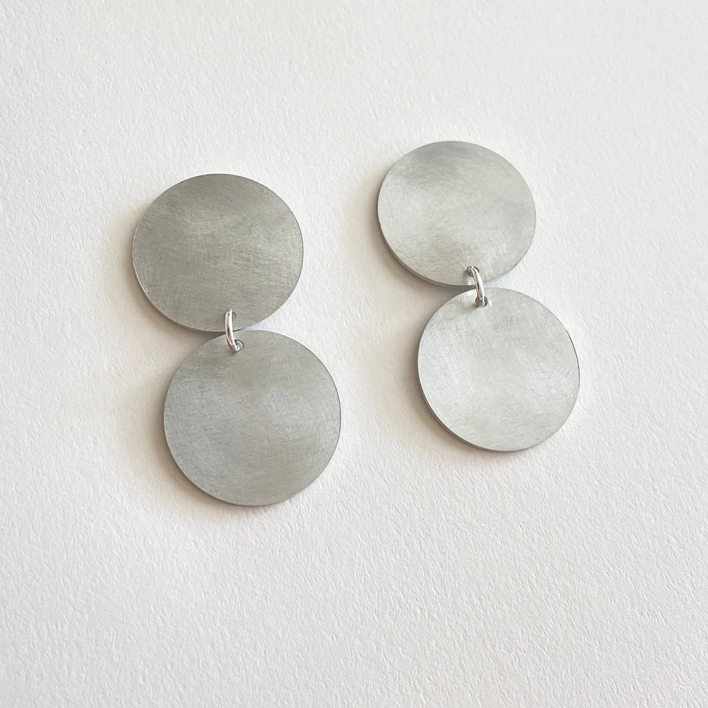 Double Dot Earrings in Aluminium