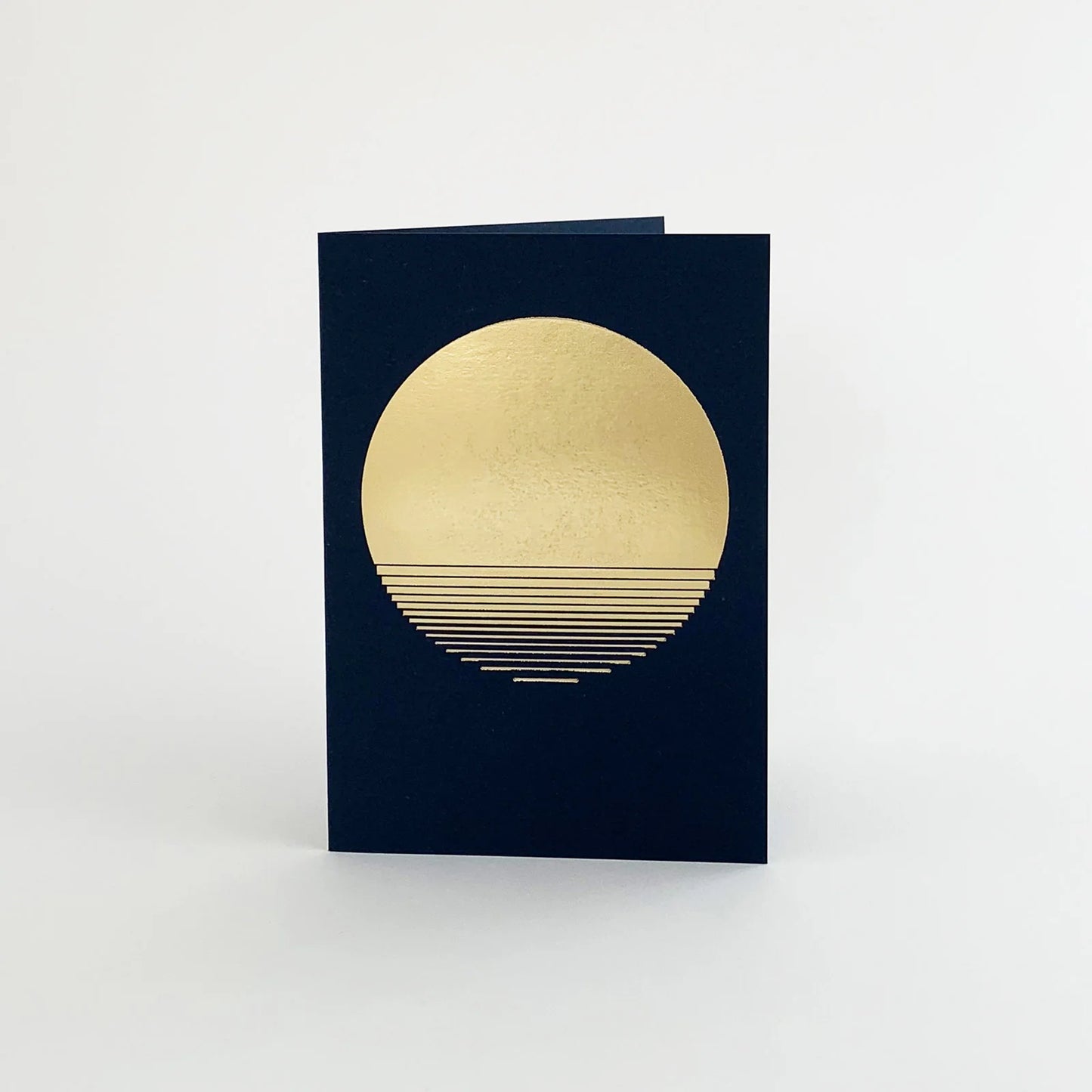 Sol Card Brass & Navy