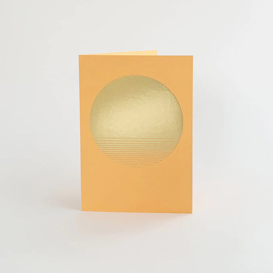 Sol Card Brass & Peach