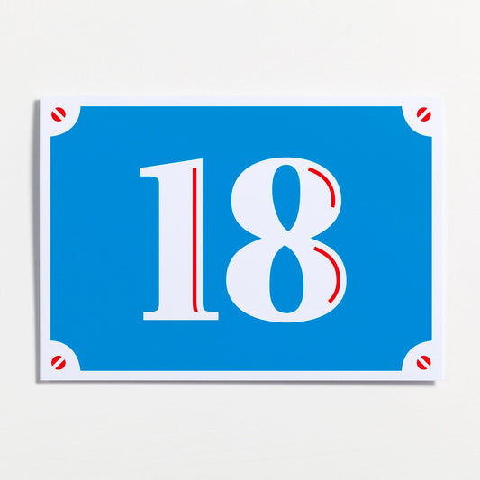 Nice Number Greetings Card - 18