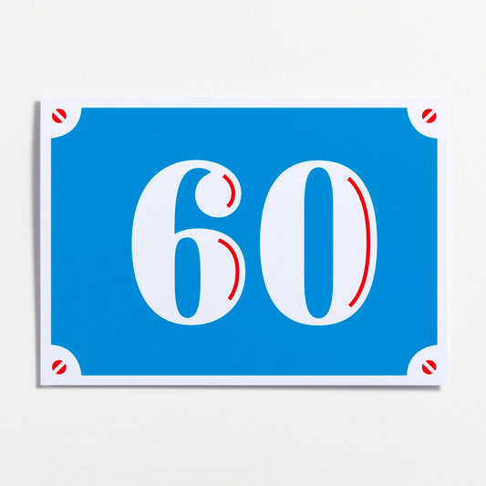 Nice Number Greetings Card - 60