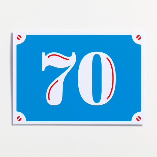 Nice Number Greetings Card - 70