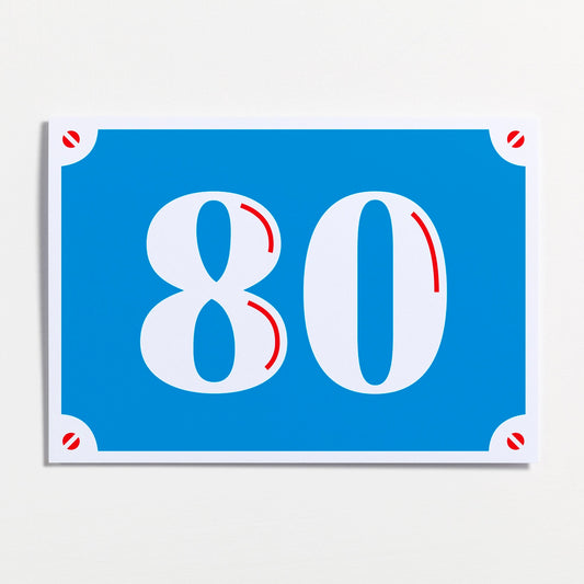 Nice Number Greetings Card - 80