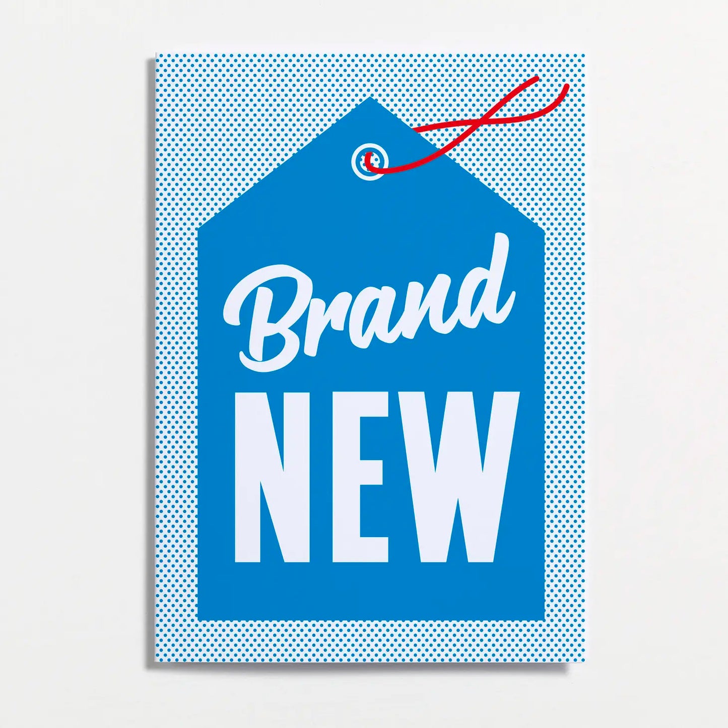 Brand New Blue Greetings Card