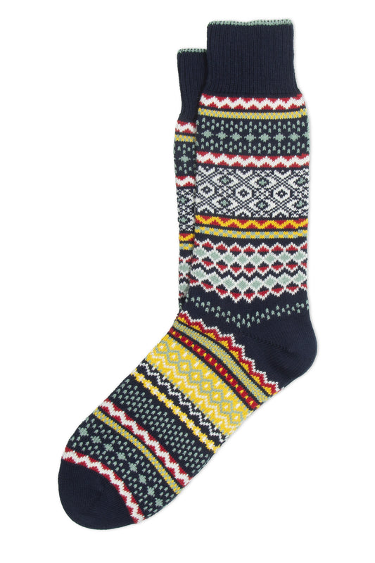 Corvara socks in Aztec Patterned Cotton