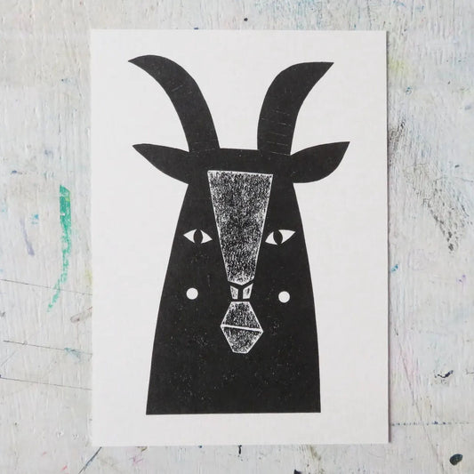 Ibex A6 Collagraph Print