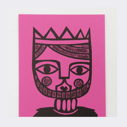 King Collagraph Print