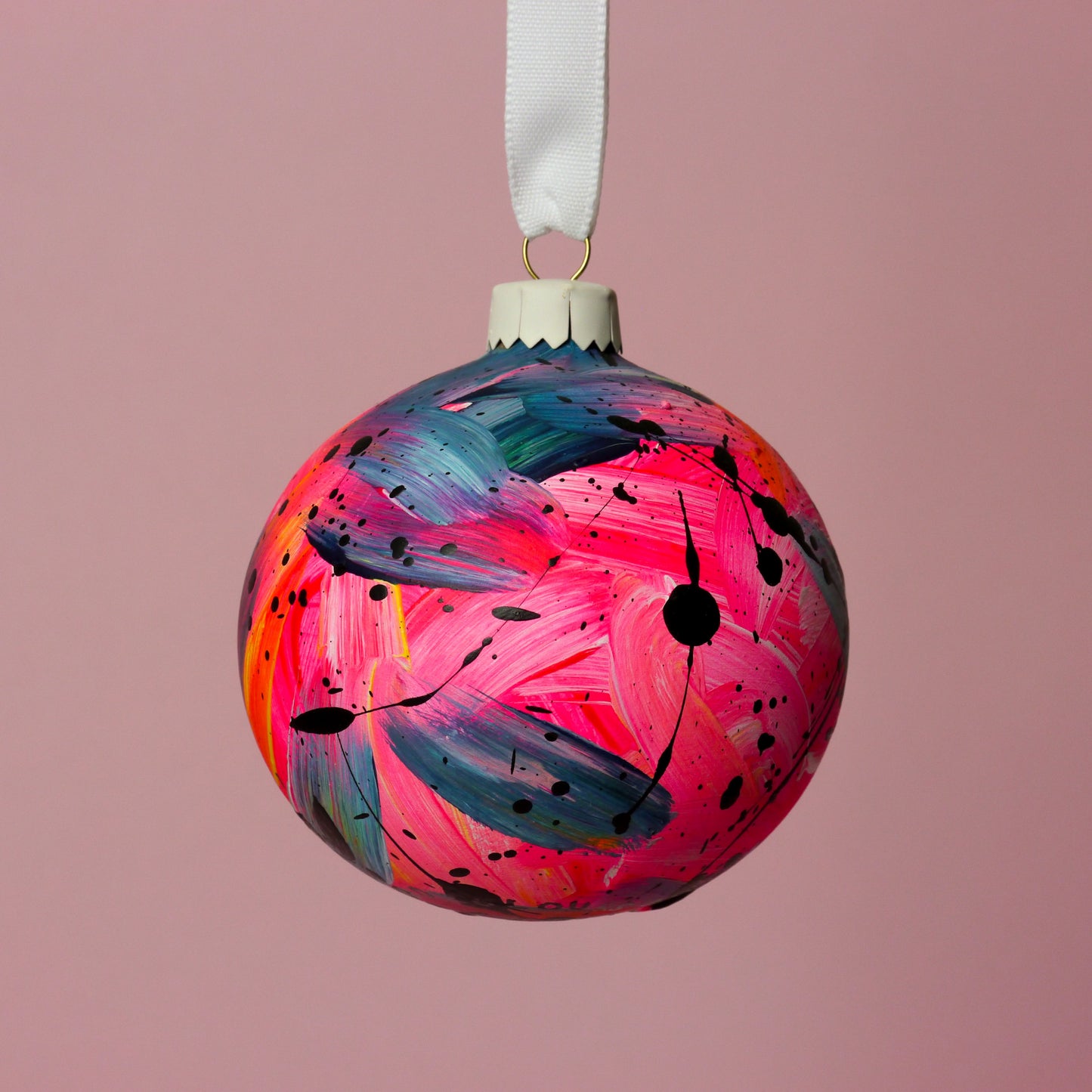 Hand Painted Bauble in Mix Brights