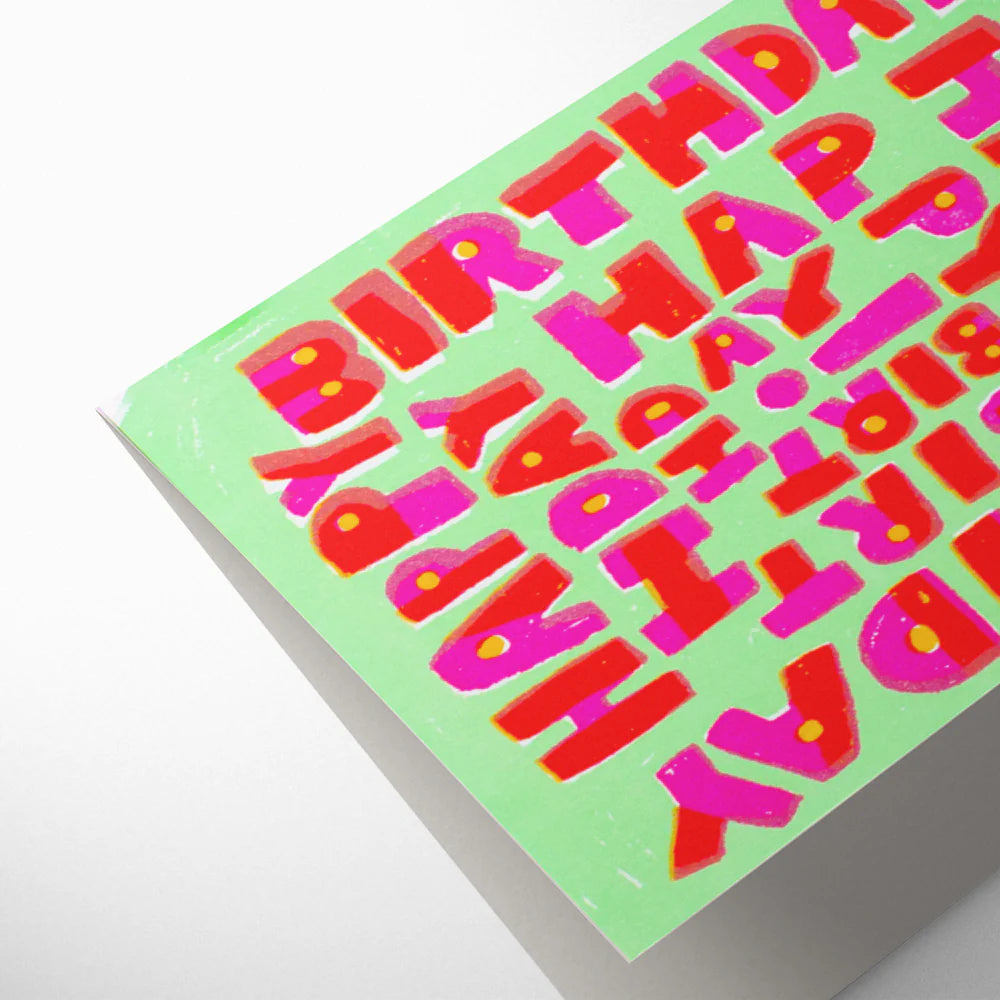 Spiral Happy Birthday Card