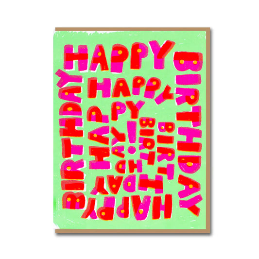 Spiral Happy Birthday Card