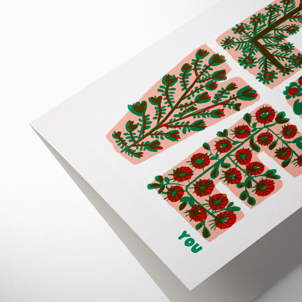 Floral Love Letters Card