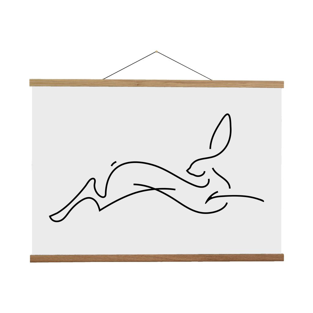 Magnetic Oak Poster Hanger