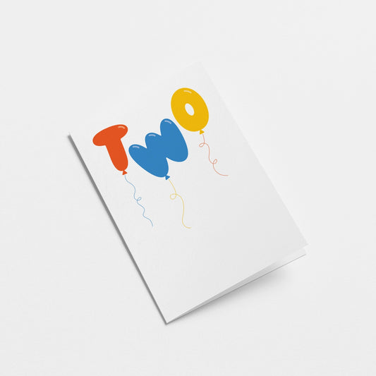 Birthday Balloons Two! Birthday Card