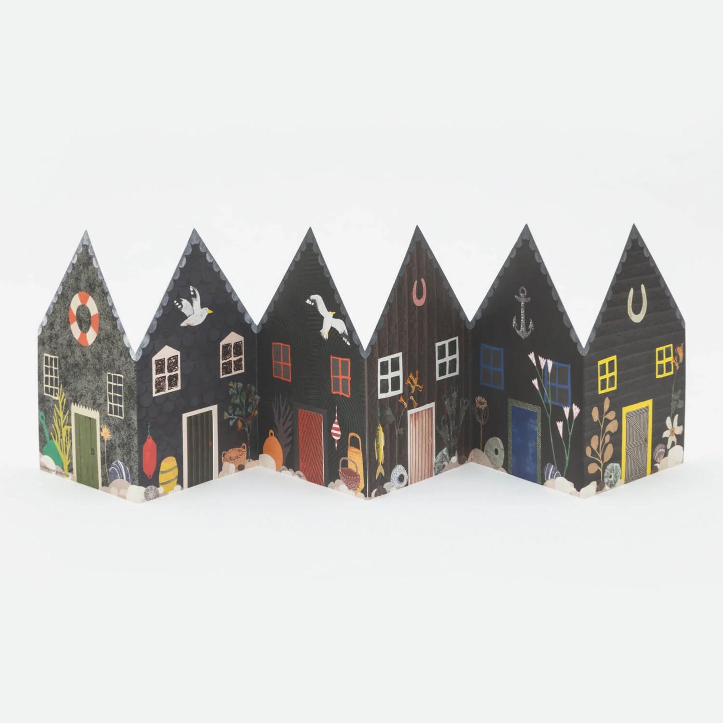 Fisherman's Huts Concertina Card