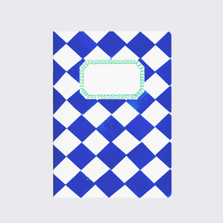 Blue and White Chequered Notebook