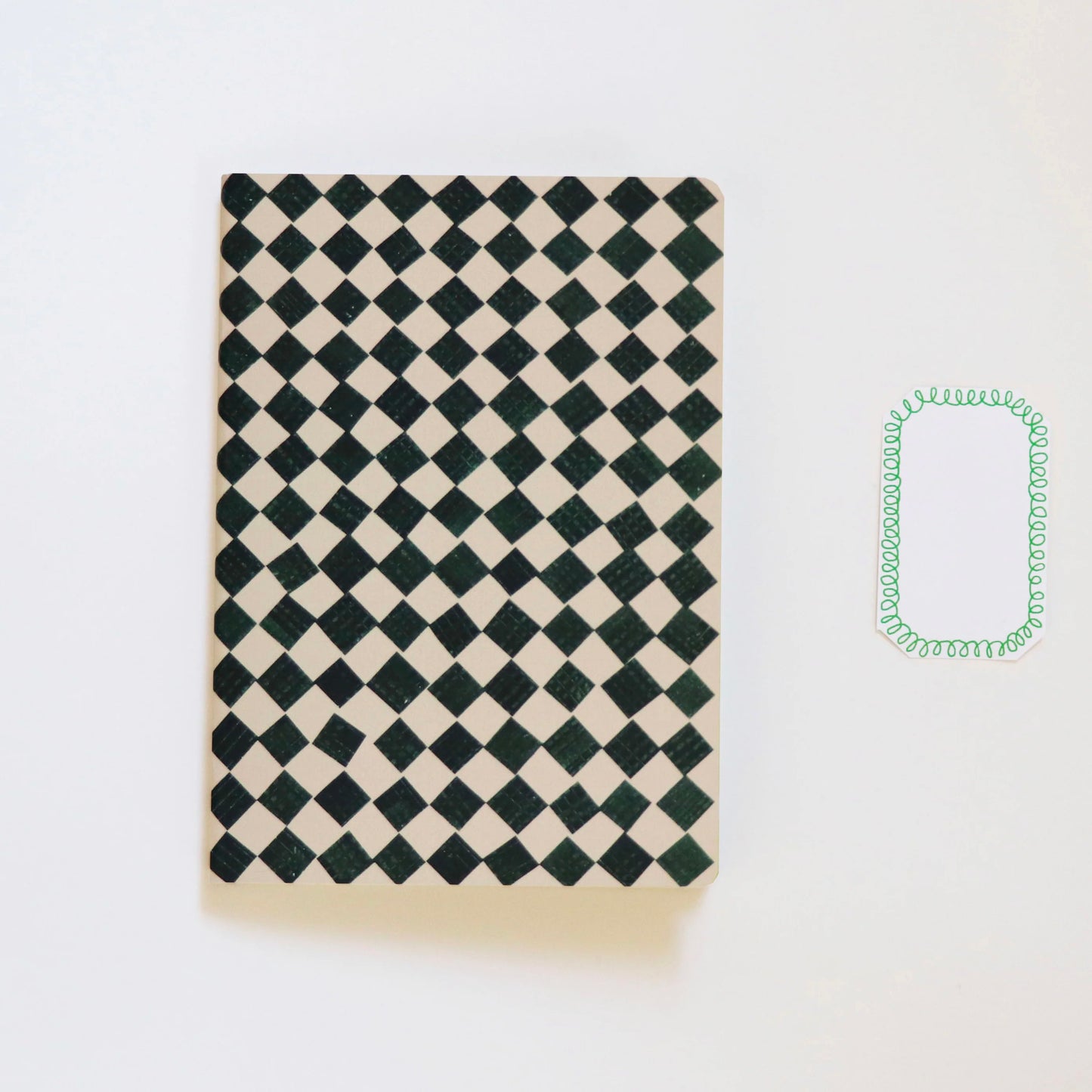 Black and White Chequered Notebook
