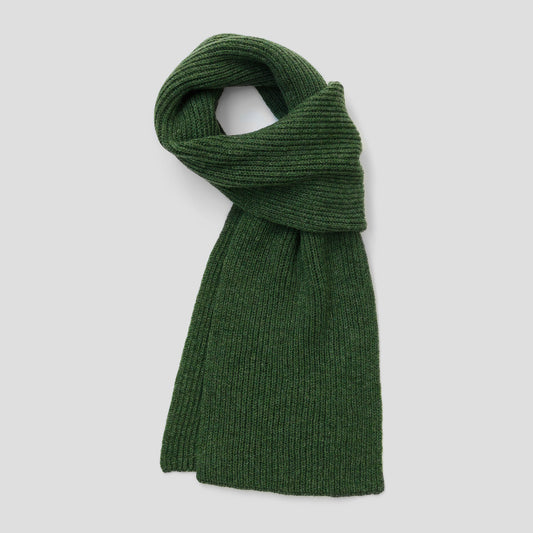 Lambswool Fisherman’s Rib Scarf in Serpentine