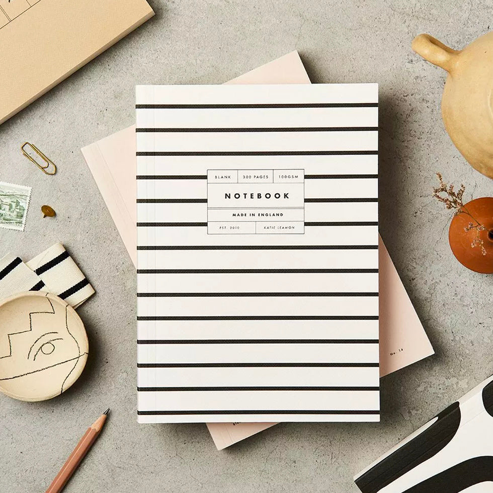 Vol 21: Black and White Stripe Notebook