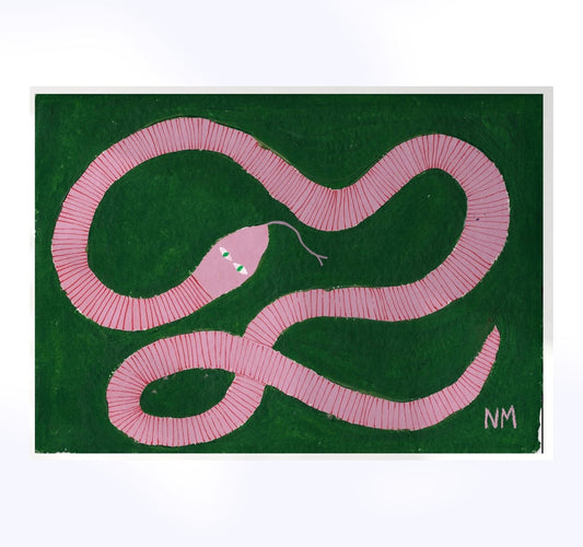 Pink Snake A3 Print