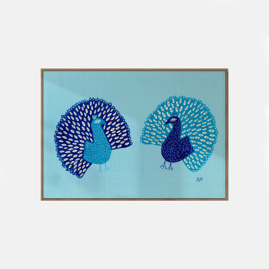 Blue Peakcock Print