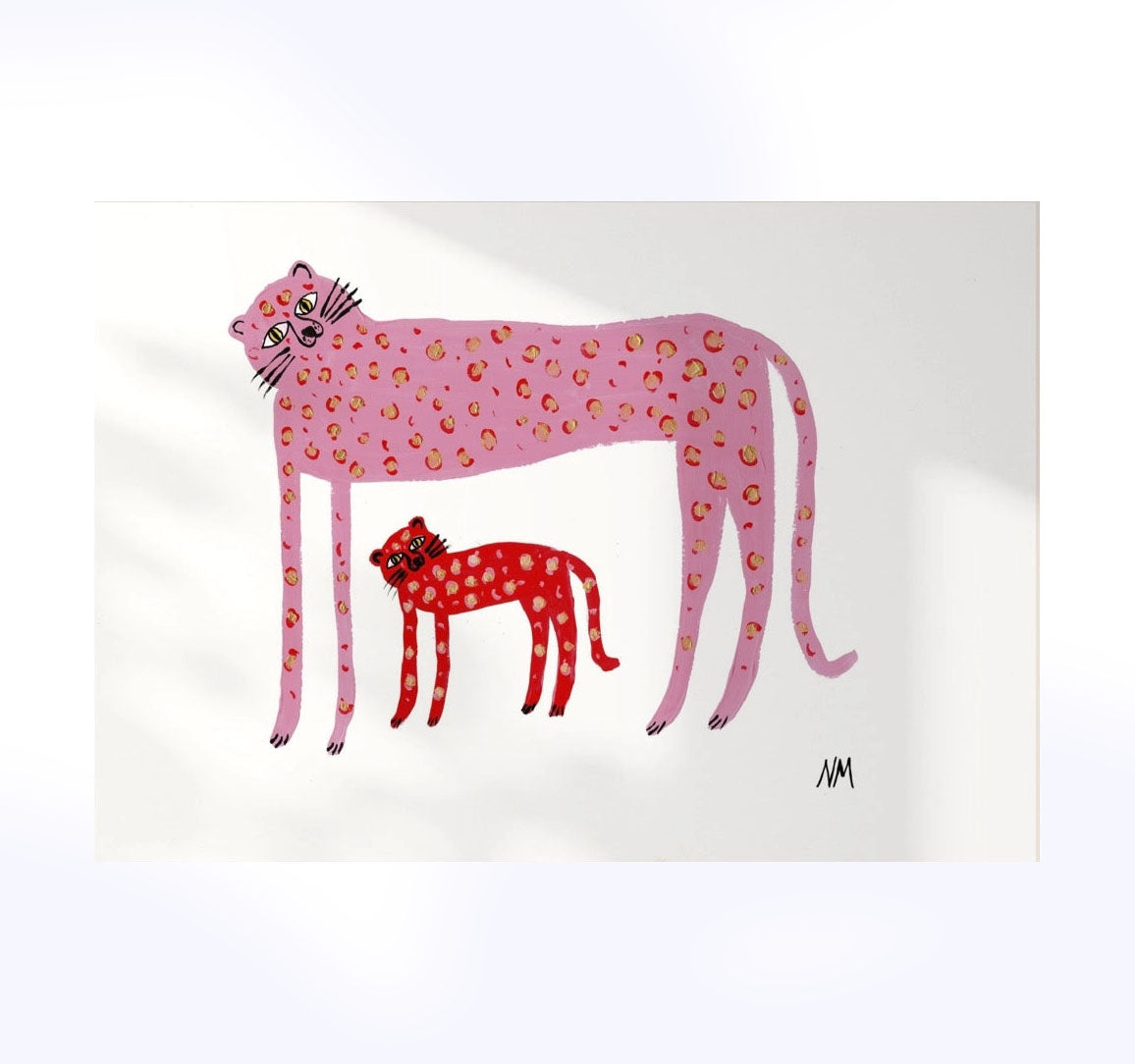 Pink and Red Leopards Print