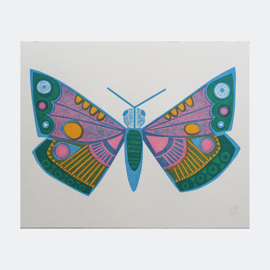 Rainbow Moth Print