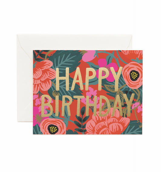 Poppy Birthday Card