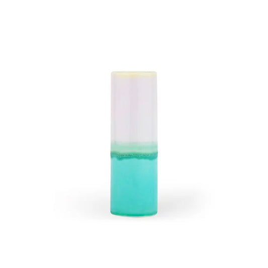 Cylinder Vase Large in Pale Pink & Aqua Blue