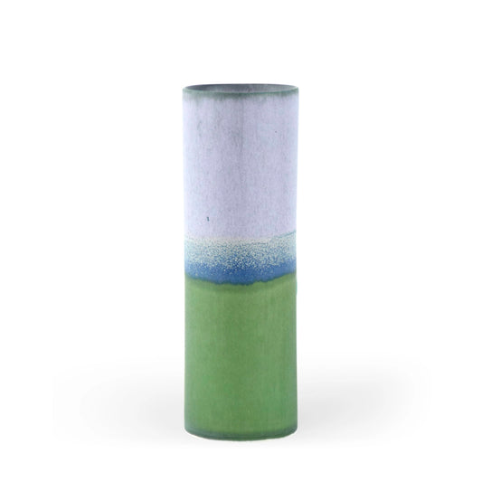 Cylinder Vase in Purple & Green