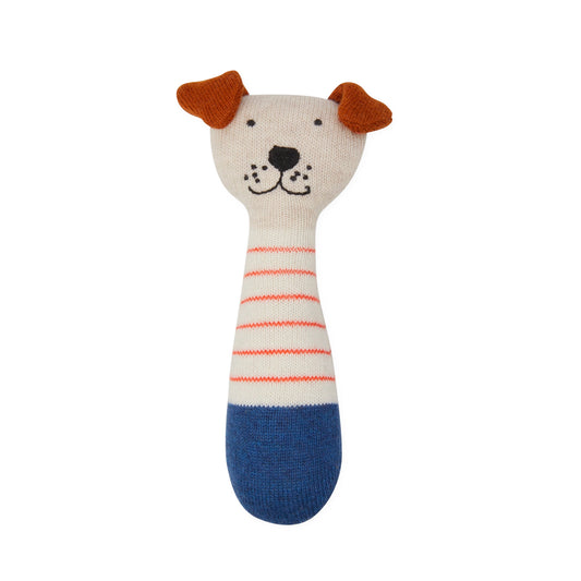 Dog Red Stripe Baby Rattle Toy