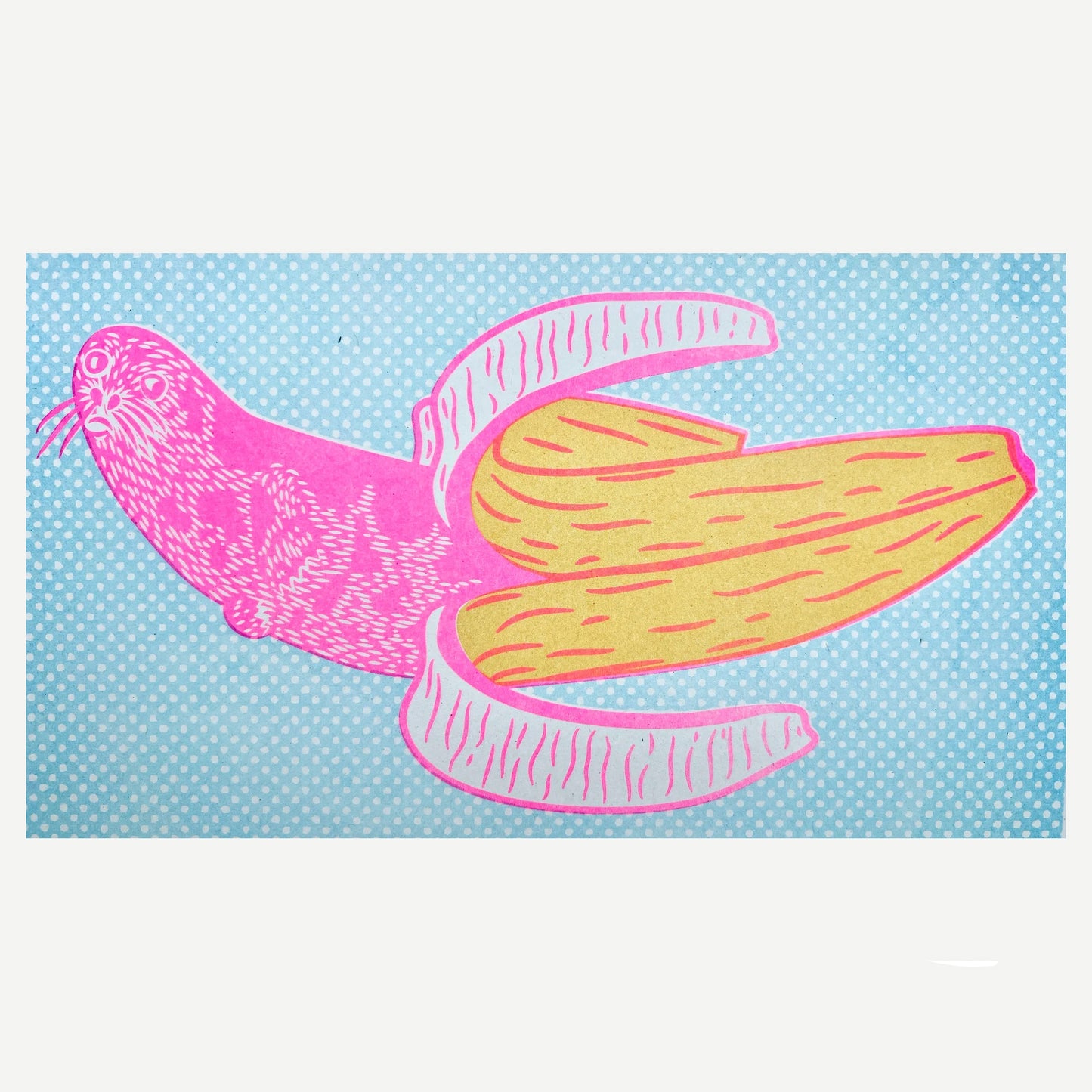 Banana Seal Riso Print