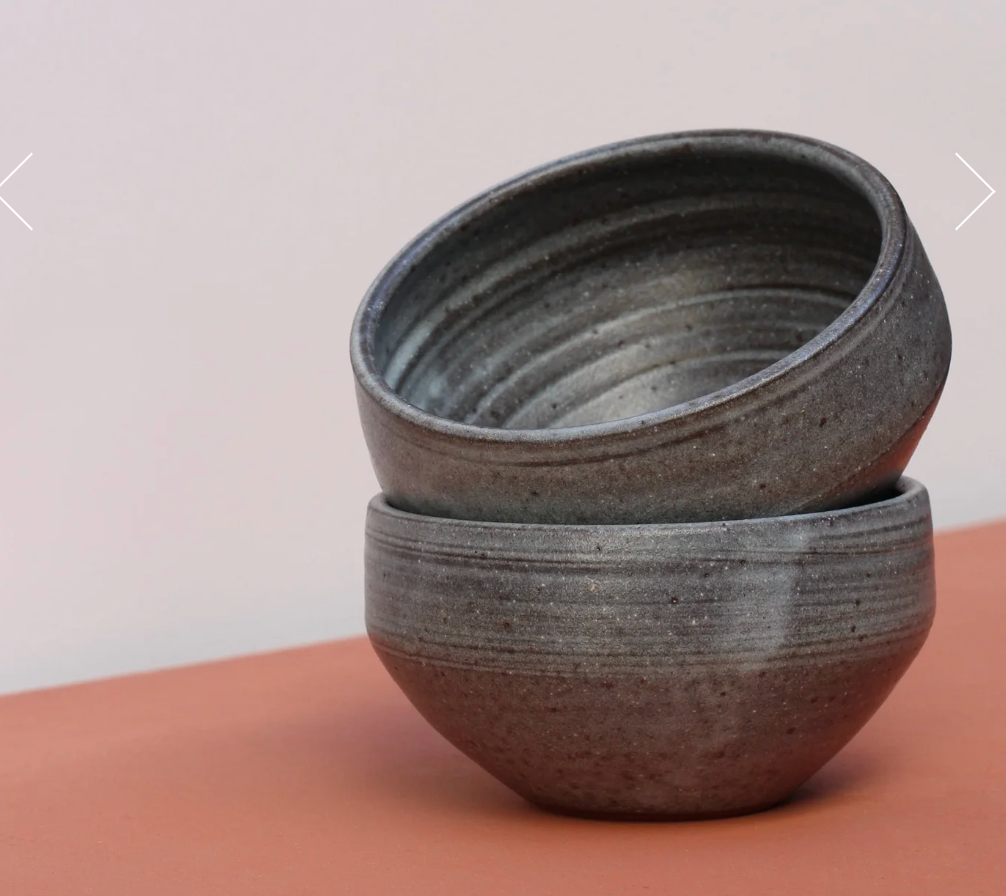 Mottled Blue Small Ramen Bowl