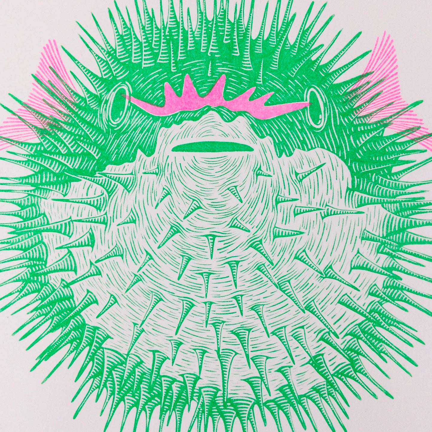 Come And Have Fugu If You Think You’re Hard Enough Riso Print