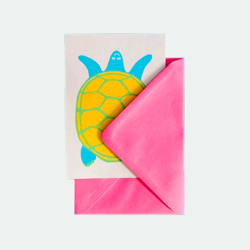 Turtle Riso Greetings Card