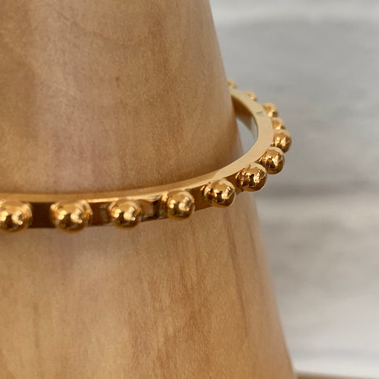 Studded Bangle in Gold Plated Silver or Silver