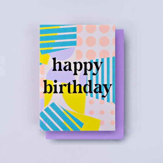 Spots + Stripes Birthday Card