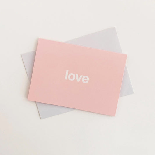 Love Typographic Foiled Greetings Card