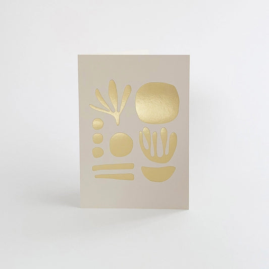 Seaweed Brass & Mist Greetings Card