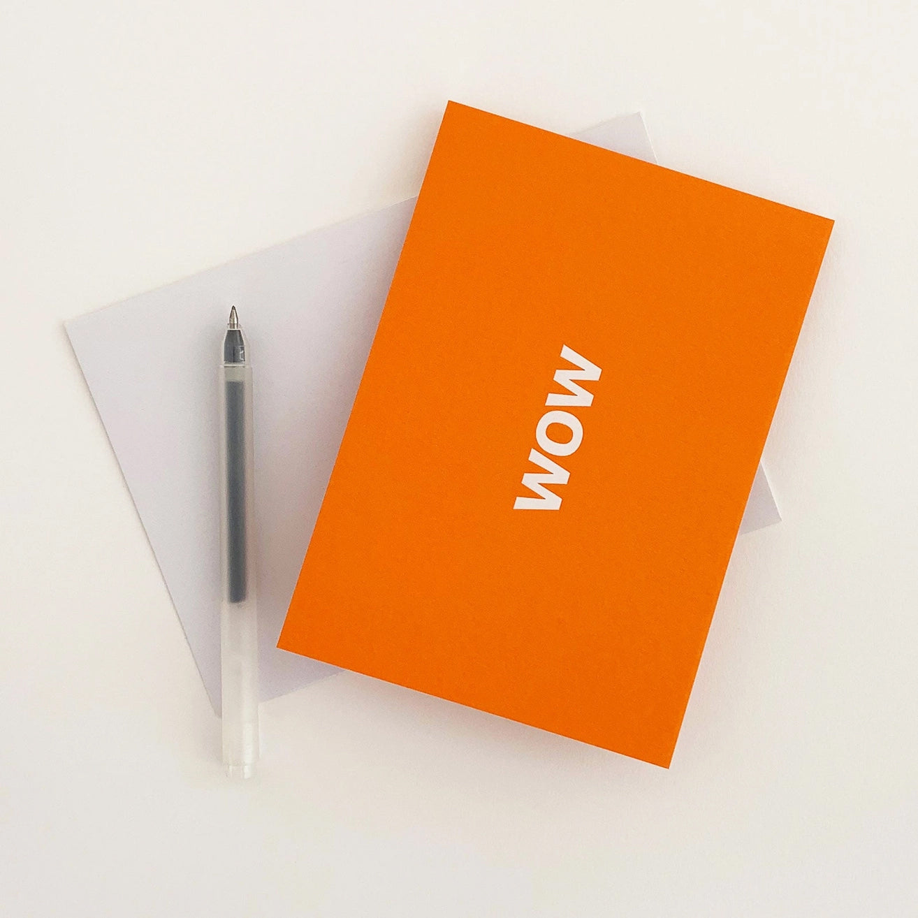 Wow Typographic Foiled Greetings Card