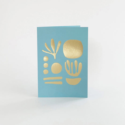 Seaweed Brass & Sky Greetings Card