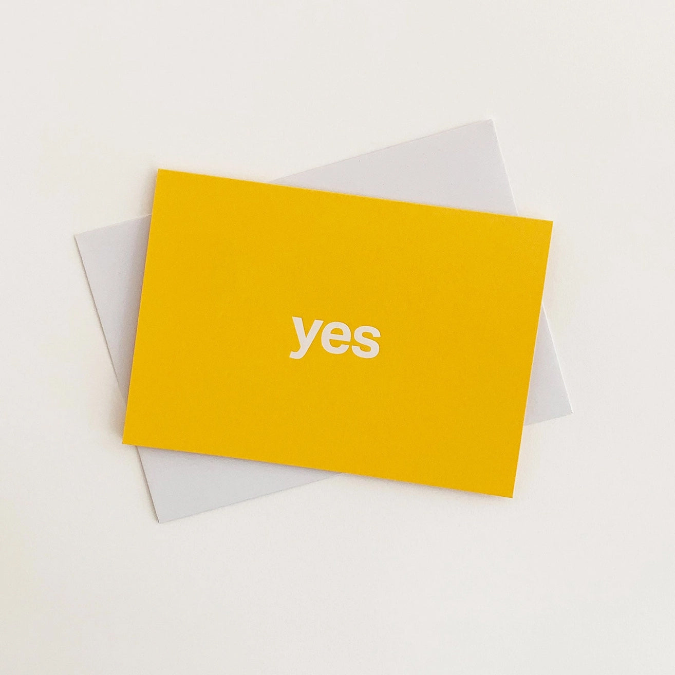 Yes Typographic Foiled Greetings Card