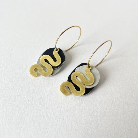 Rope Earrings in Black