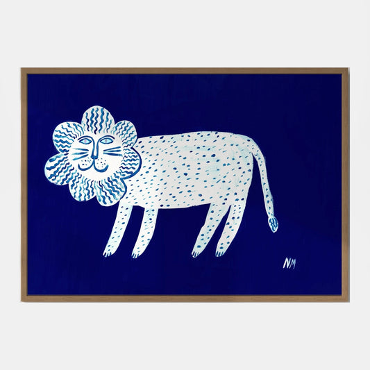White Lion Print