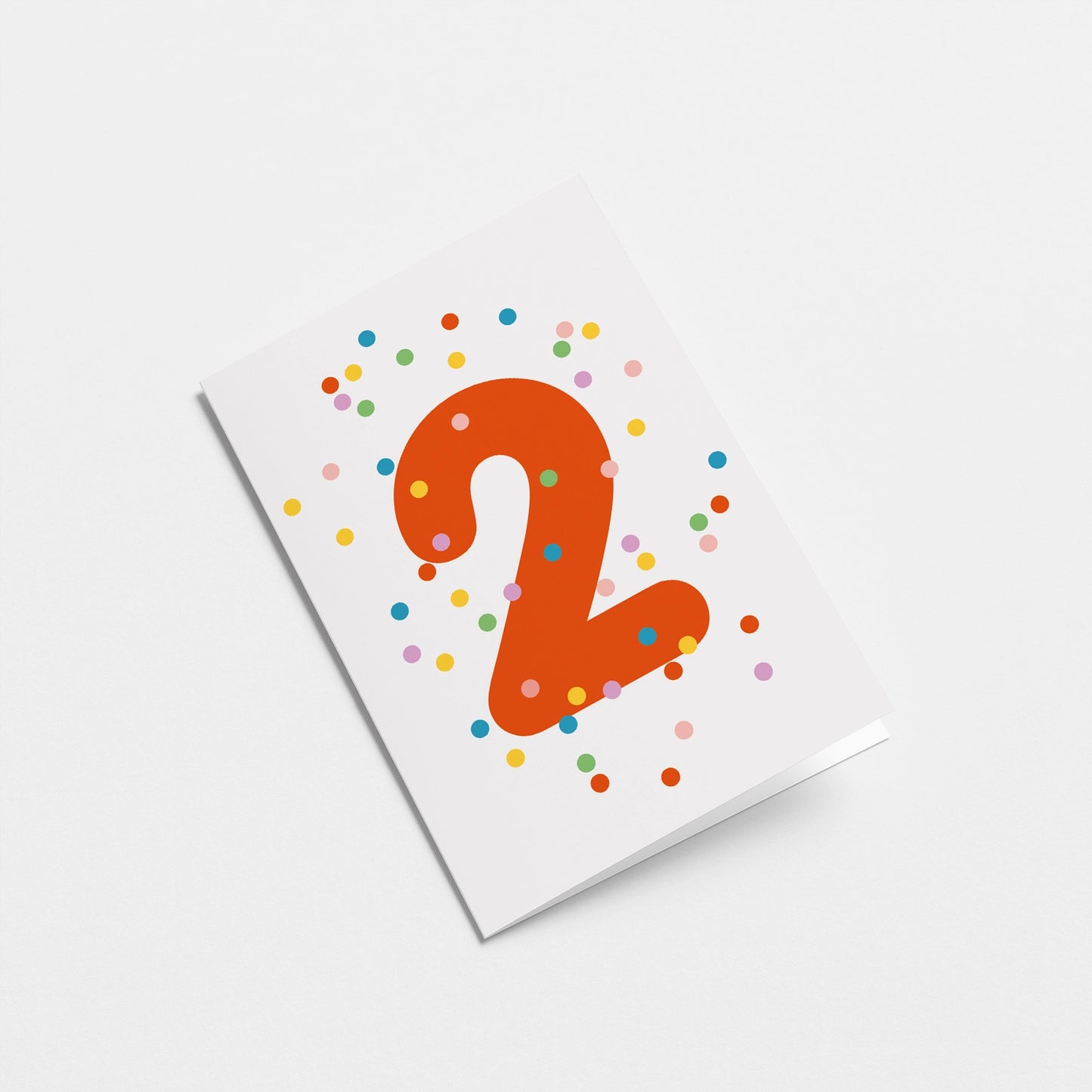 Confetti Numbers Greetings Card - No.2