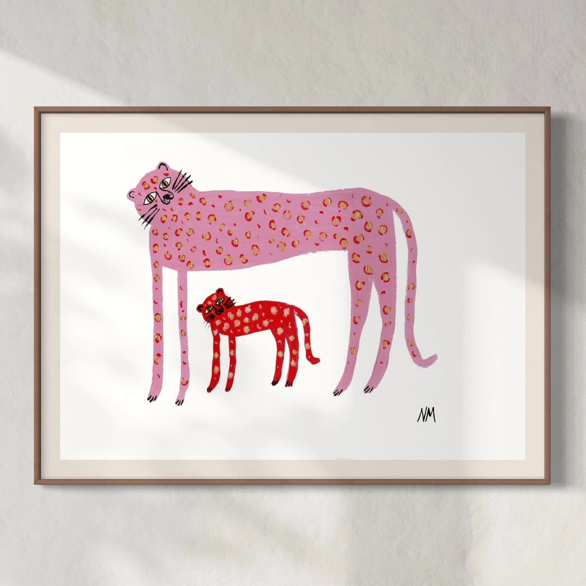 Pink and Red Leopards Print