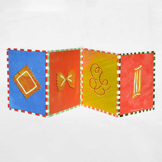 Pasta Concertina Greeting Card